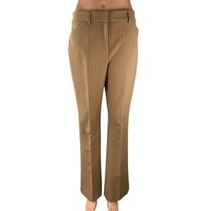 Express Editor Women's Tan Beige Khaki High Rise Flare Trousers Pants Size 6